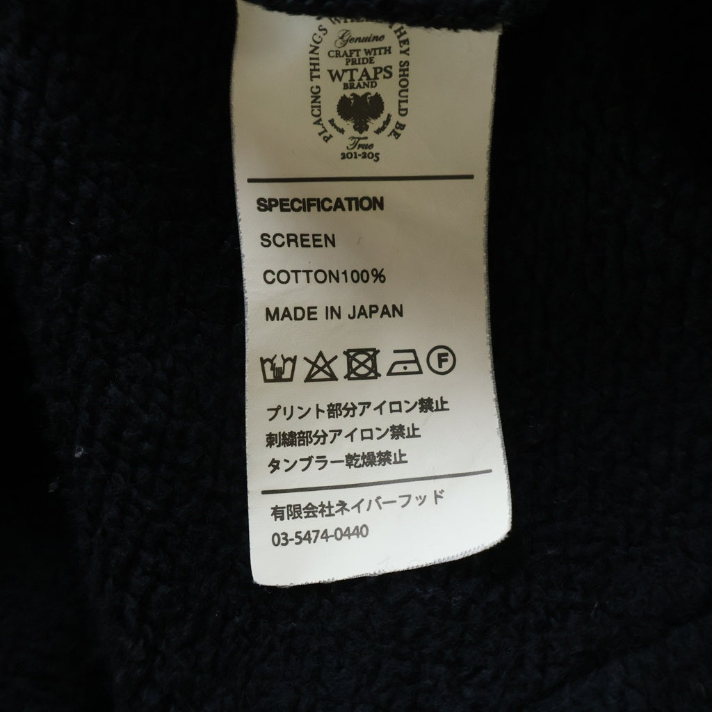 WTAPS(ダブルタップス) フロントロゴデザイン プルオーバー フーデッド スウェット パーカー ブラック