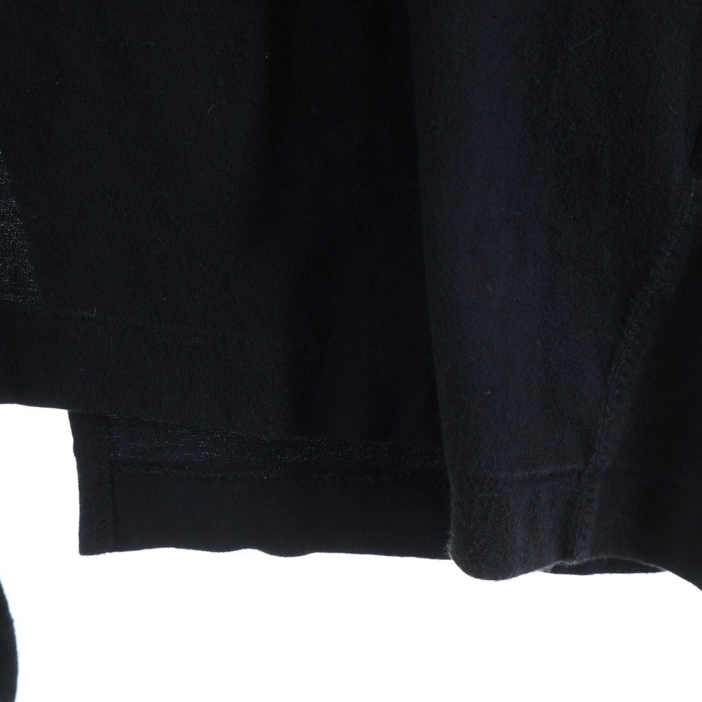 Yohji Yamamoto POUR HOMME(ヨウジヤマモト プールオム) アシンメトリー カッティングデザイン クルーネック 半袖Tシャツ カットソー ブラック HD-T40-097