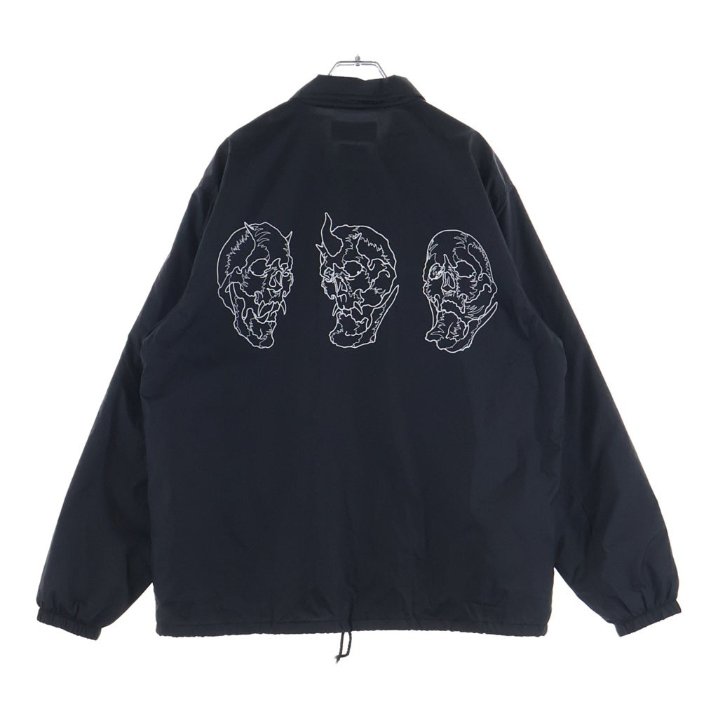 WACKO MARIA(ワコマリア) 24AW ×56 TATTOO STUDIO COACH JACKET タトゥースタジオ ロゴプリント ナイロン コーチジャケット ブラック