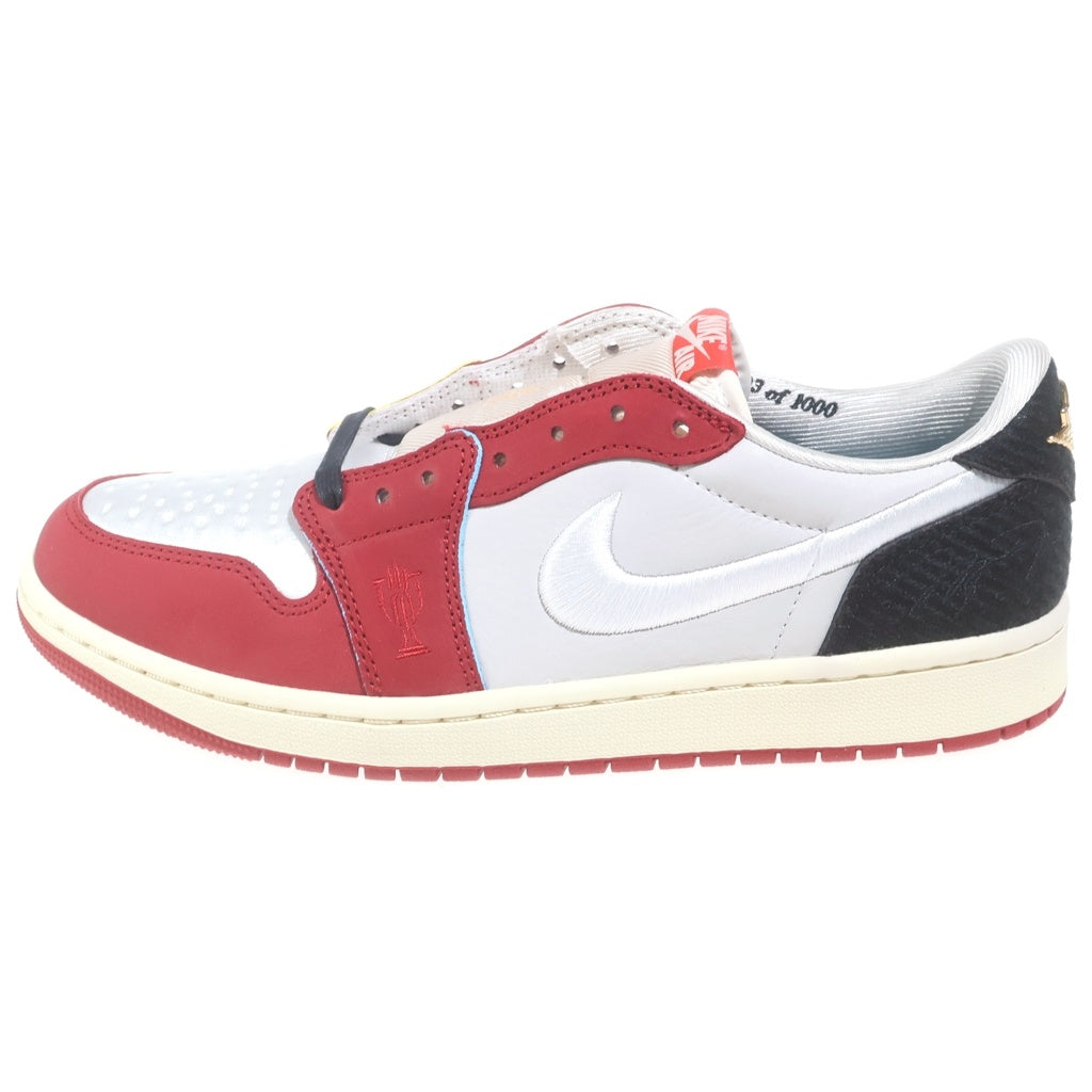 NIKE(ナイキ) ×Trophy Room AIR JORDAN1 RETRO LOW OG SP HV6157-100 トロフィールーム エアジョーダン1 ローカットスニーカー ホワイト/レッド/ブラック US9/27cm