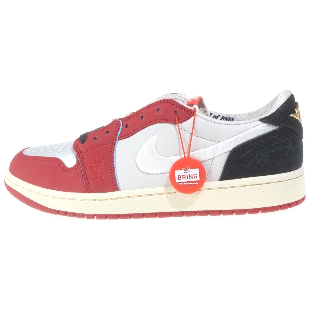 NIKE(ナイキ) ×Trophy Room AIR JORDAN1 RETRO LOW OG SP HV6157-100 トロフィールーム エアジョーダン1 ローカットスニーカー ホワイト/レッド/ブラック US9/27cm