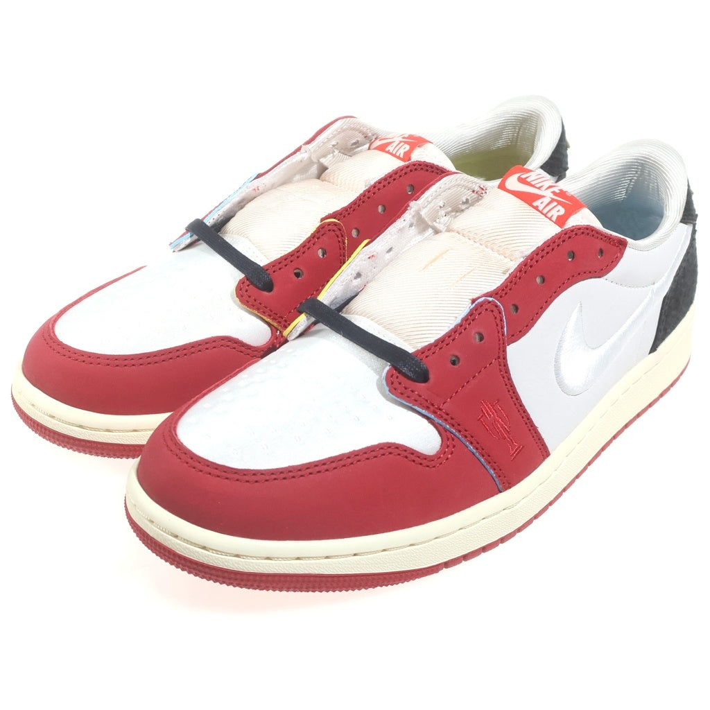 NIKE(ナイキ) ×Trophy Room AIR JORDAN1 RETRO LOW OG SP HV6157-100 トロフィールーム エアジョーダン1 ローカットスニーカー ホワイト/レッド/ブラック US9/27cm