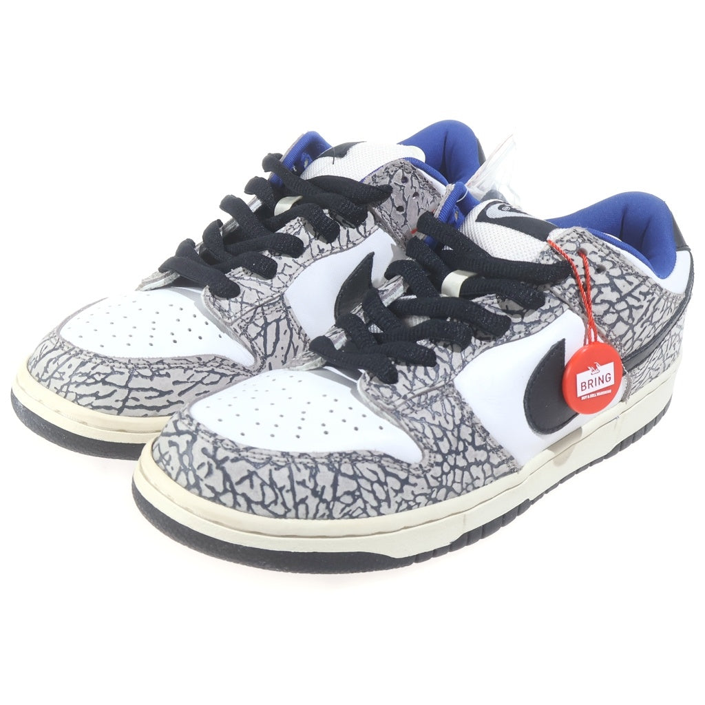 NIKE SB(ナイキエスビー) 【観賞用2002年製】 ×Supreme DUNK LOW PRO WHITE CEMENT SAFARI シュプリーム ダンク ホワイトセメント ローカットスニーカー US9.5/27.5cm 304292-001