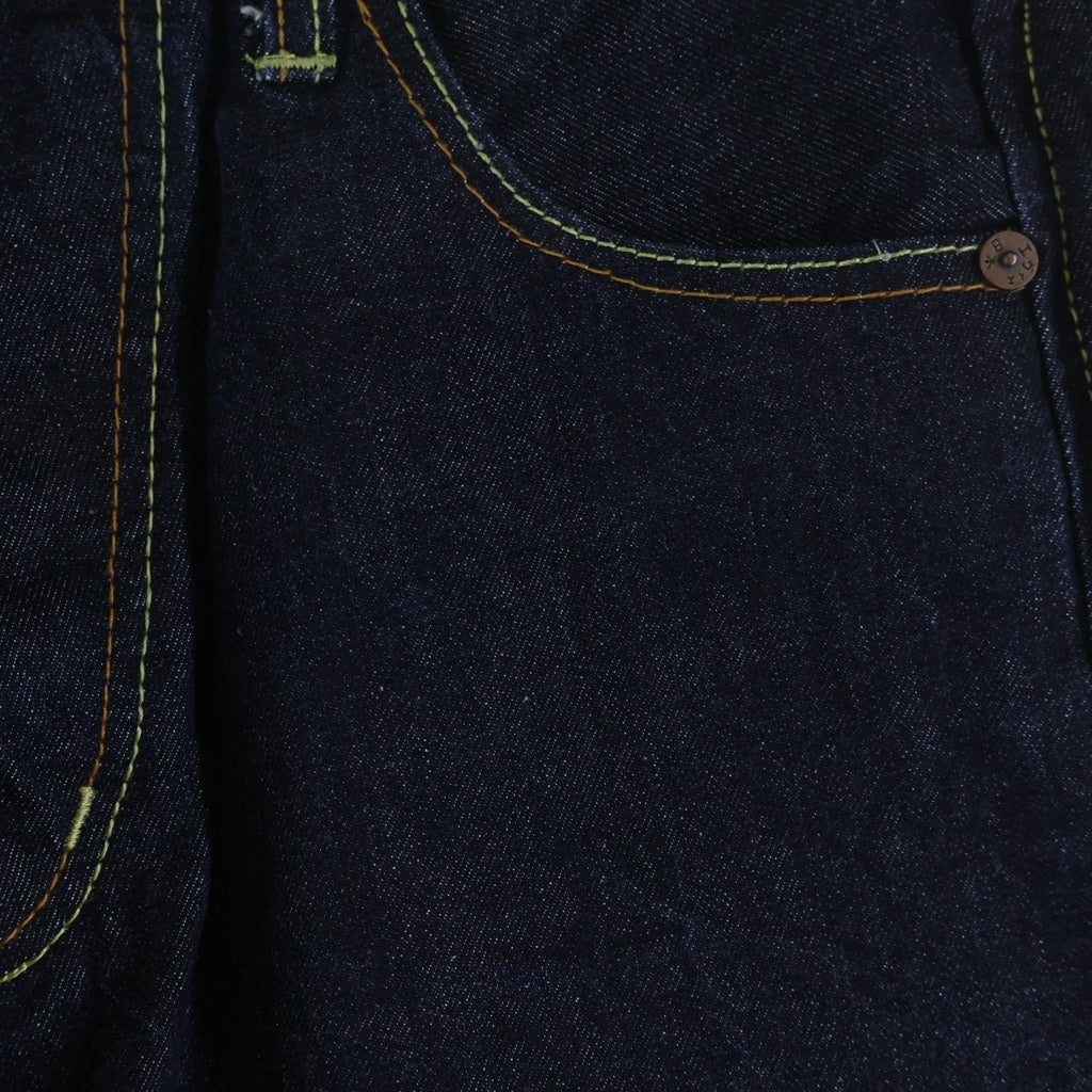 EVISU(エビス) バックポケット鯉刺繍 ボタンフライ ストレート デニムパンツ インディゴ Lot0041