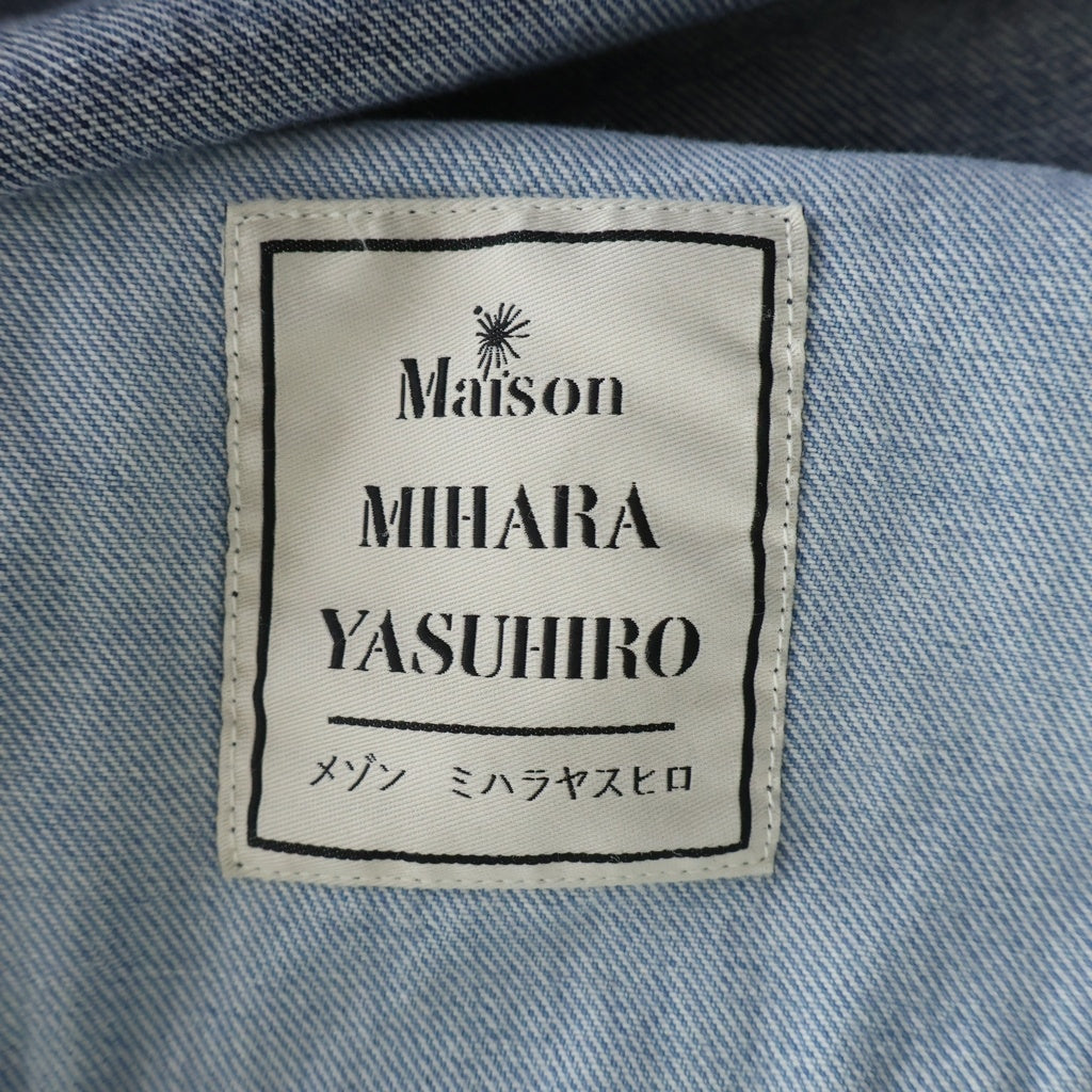 MAISON MIHARAYASUHIRO(メゾンミハラヤスヒロ) ロゴパッチ フーデッド ノースリーブ デニムベスト インディゴ A00VT021