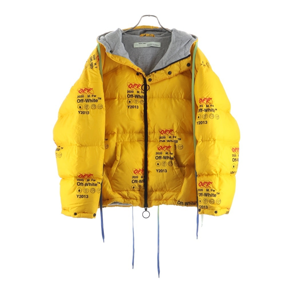 OFF-WHITE(オフホワイト) 19AW Industrial Zipped Puffer インダストリアルジップドパファージャケット 中綿 ダウンブルゾン イエロー OMED019F19F06003