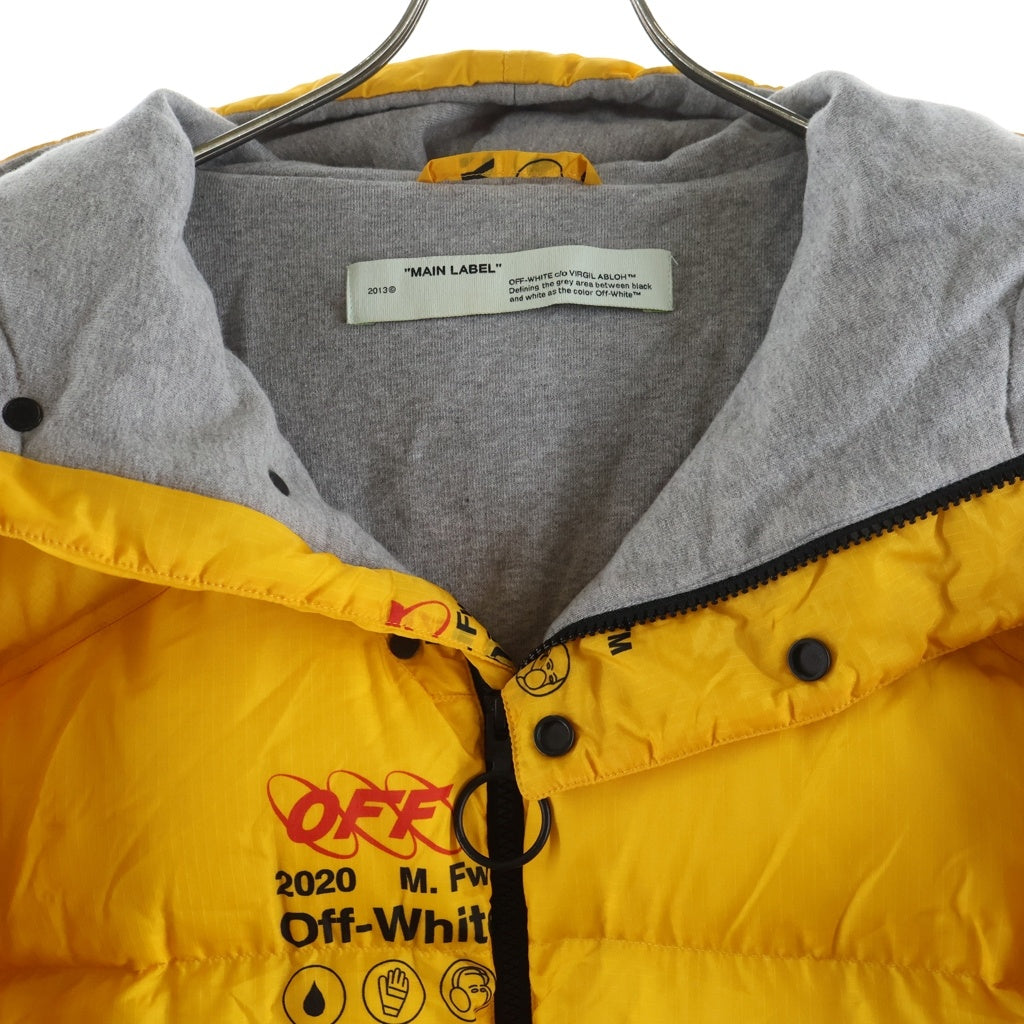 OFF-WHITE(オフホワイト) 19AW Industrial Zipped Puffer インダストリアルジップドパファージャケット 中綿 ダウンブルゾン イエロー OMED019F19F06003