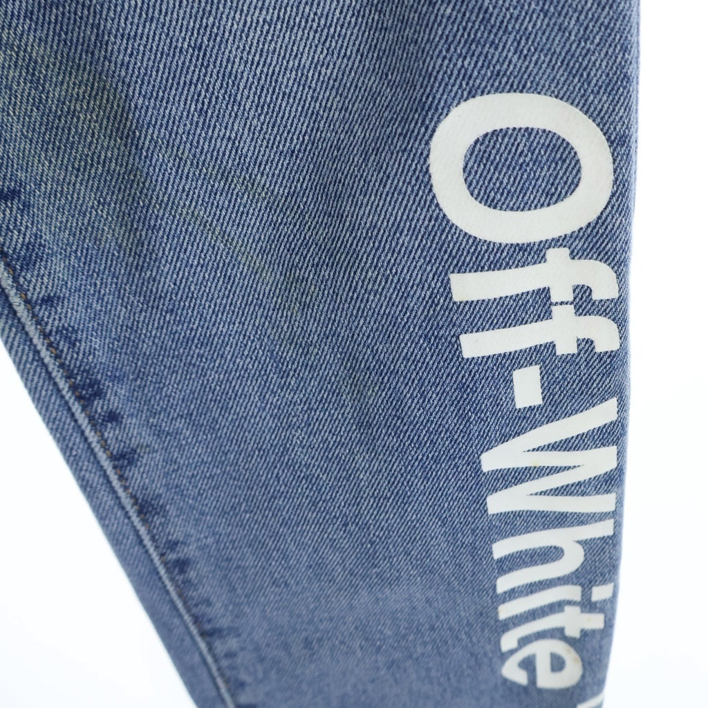 OFF-WHITE(オフホワイト) 18AW Logo Print Slim Fit Denim ロゴプリント スリムフィットデニムパンツ インディゴ OMY002F18166019