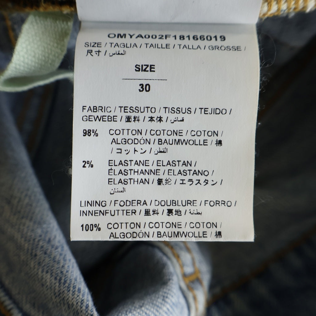 OFF-WHITE(オフホワイト) 18AW Logo Print Slim Fit Denim ロゴプリント スリムフィットデニムパンツ インディゴ OMY002F18166019