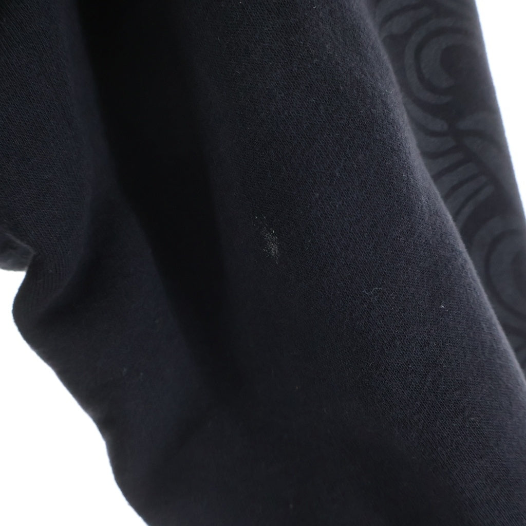CHROME HEARTS(クロムハーツ) OLD SWTSHRT HD ZIP オールド 裏地サーマル フローラルクロス スクロールラベル プリント ダガージップ スウェット パーカー ブラック
