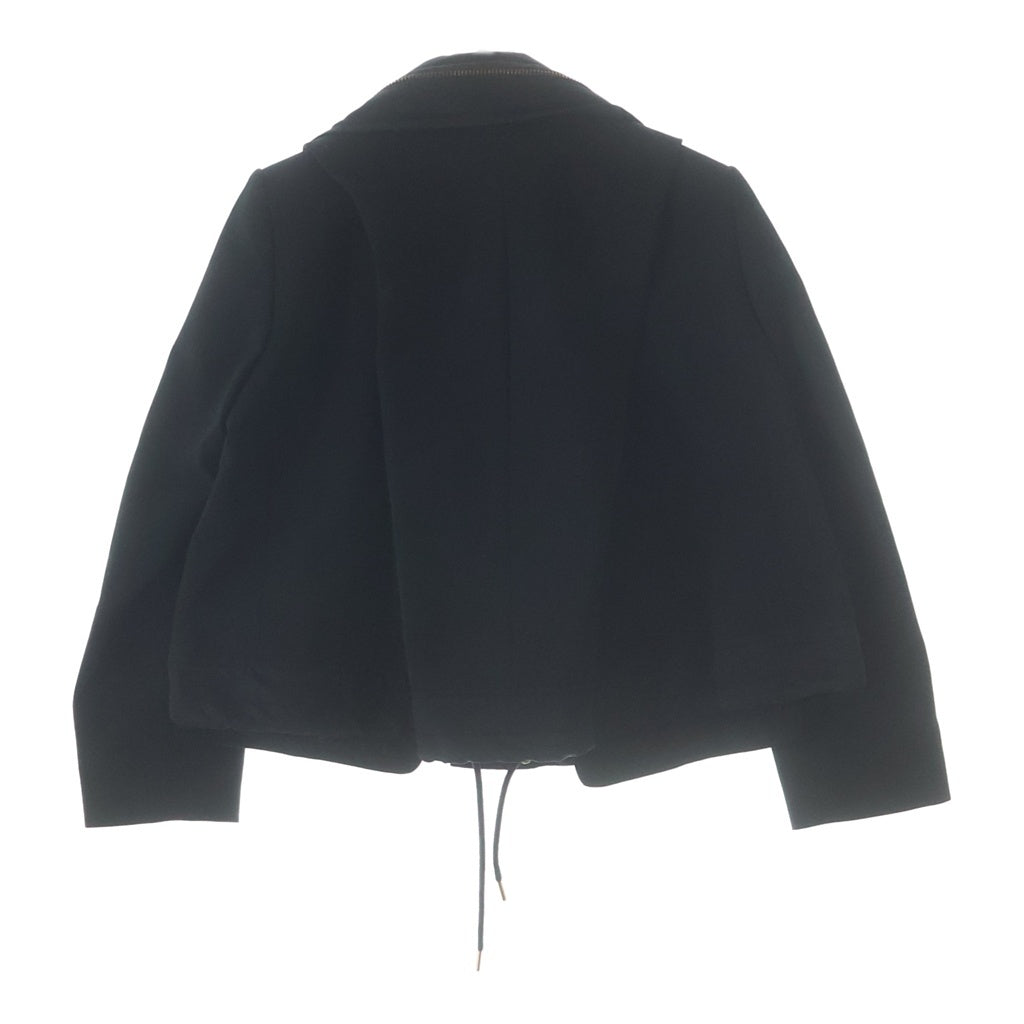 Sacai(サカイ) ポリウール クロップド 1Bテーラードジャケット ブラック レディース 20-04819