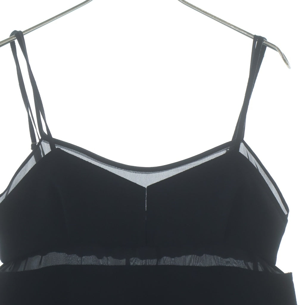 Sacai(サカイ) WOOL MELTON CAMISOLE ウール メルトン レイヤード キャミソール ブラック 22-06261 レディース