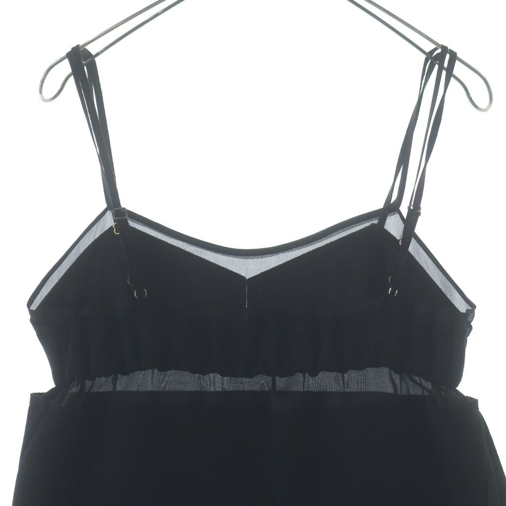 Sacai(サカイ) WOOL MELTON CAMISOLE ウール メルトン レイヤード キャミソール ブラック 22-06261 レディース
