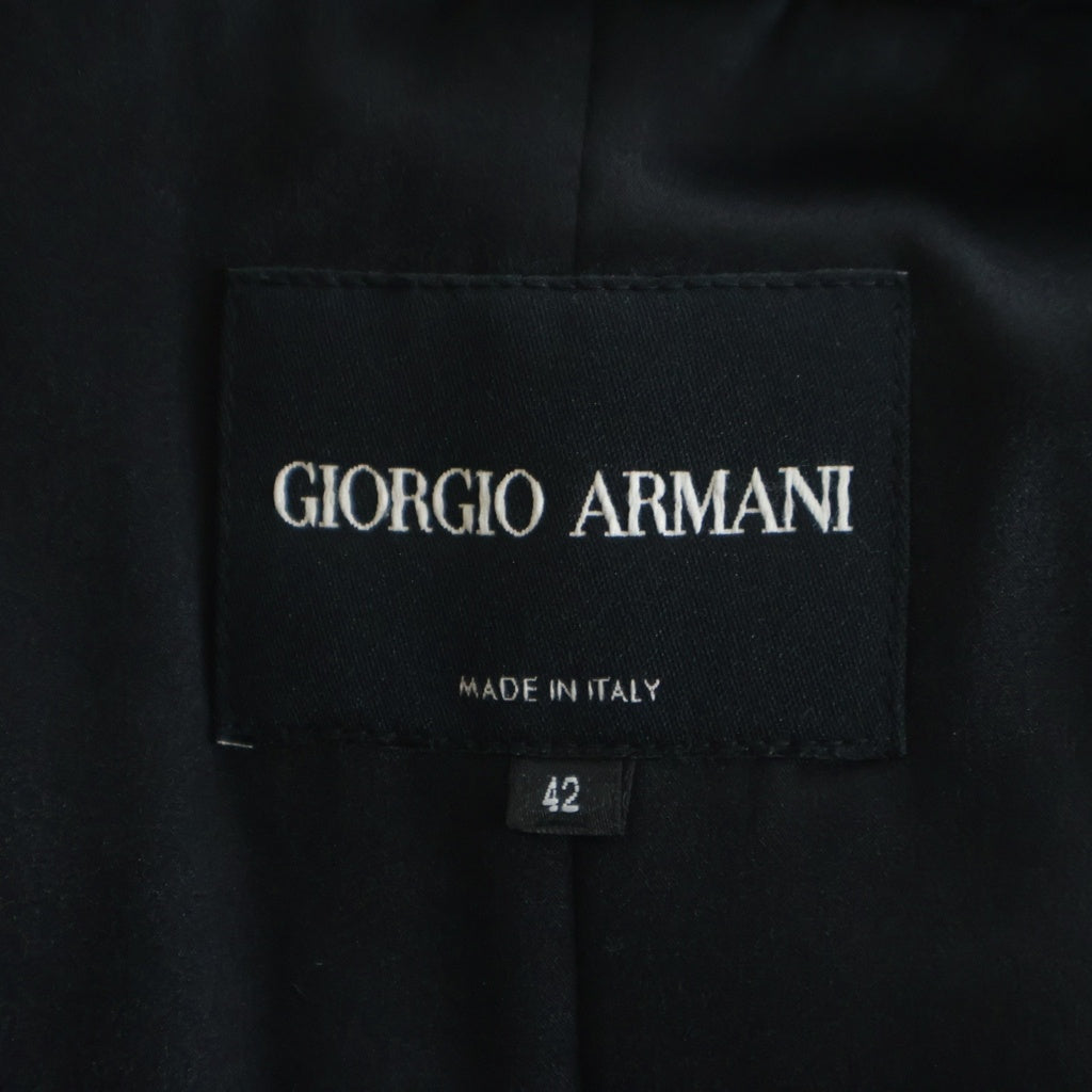GIORGIO ARMANI(ジョルジオアルマーニ) パイソン柄 アシンメトリー テクスチャード ジャケット ブラック KAB04WKA817 KAB04WKA817 レディース