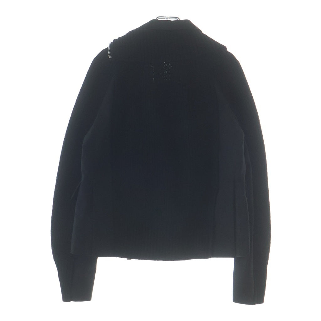 Sacai(サカイ) 22AW Suiting Knit Jacke スーチングニットジャケット テーラードジャケット ブルゾン ブラック 22-06174 レディース