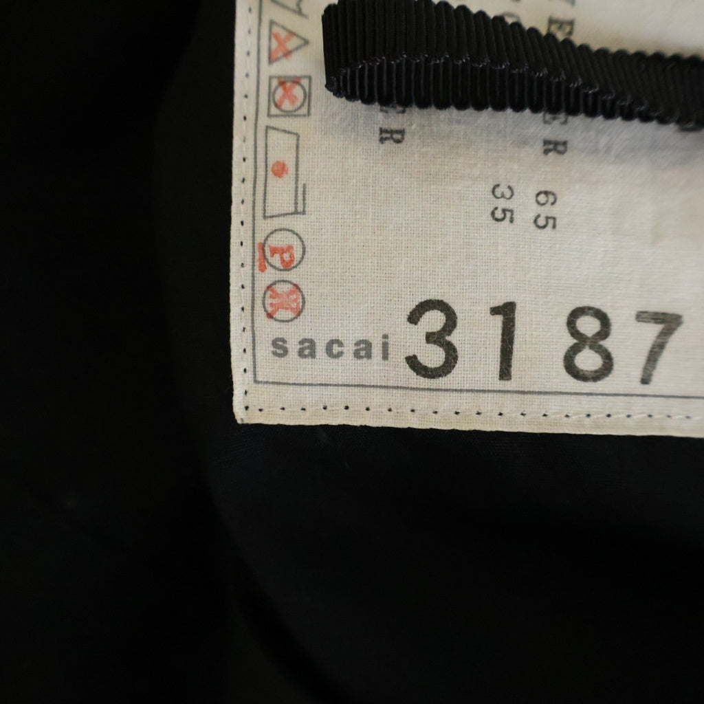Sacai(サカイ) 17SS ドッキング プリーツ プルオーバー ワンピース ブラック 17-03187 レディース
