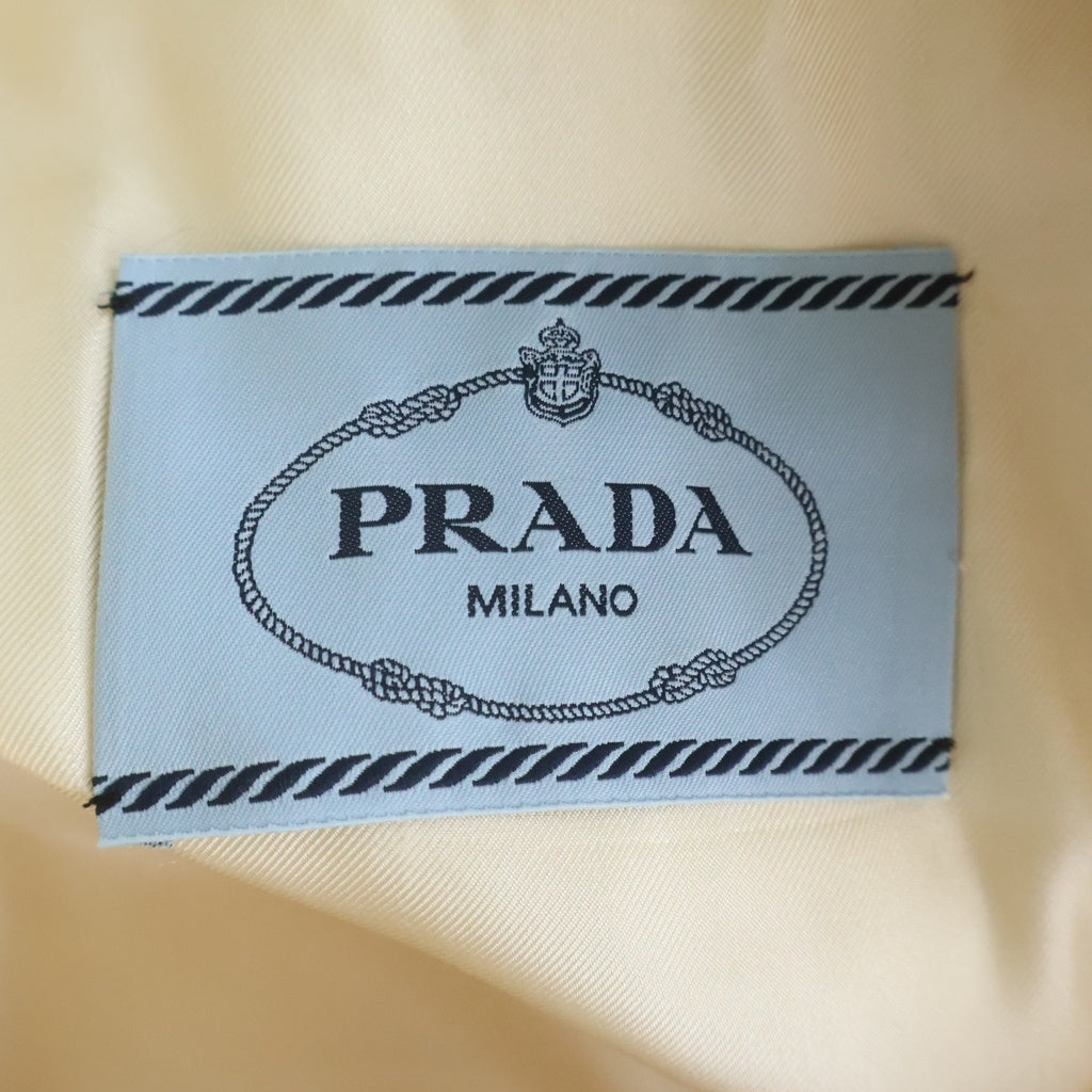PRADA(プラダ) ウール シルク ノースリーブ ベスト コート ジャケット アイボリー レディース