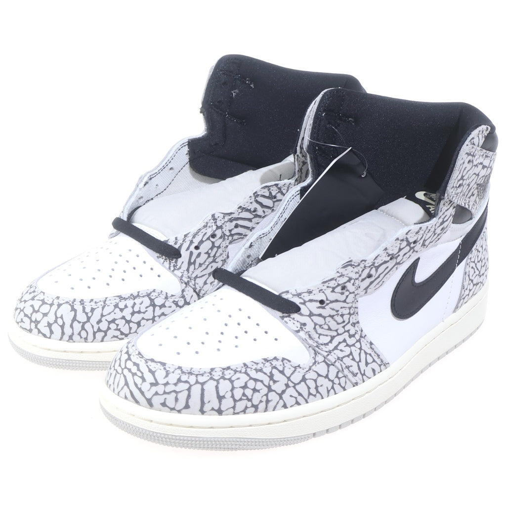 NIKE(ナイキ) AIR JORDAN 1 RETRO HIGH OG WHITE CEMENT ELEPHANT DZ5485-052 エアジョーダン1 ホワイトセメント ハイカットスニーカー ホワイト/グレー US10/28cm
