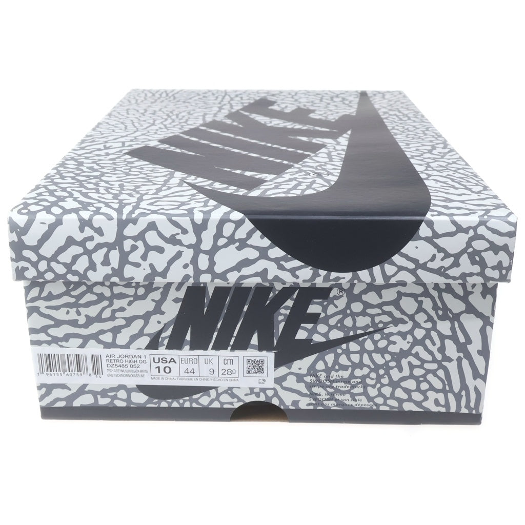 NIKE(ナイキ) AIR JORDAN 1 RETRO HIGH OG WHITE CEMENT ELEPHANT DZ5485-052 エアジョーダン1 ホワイトセメント ハイカットスニーカー ホワイト/グレー US10/28cm