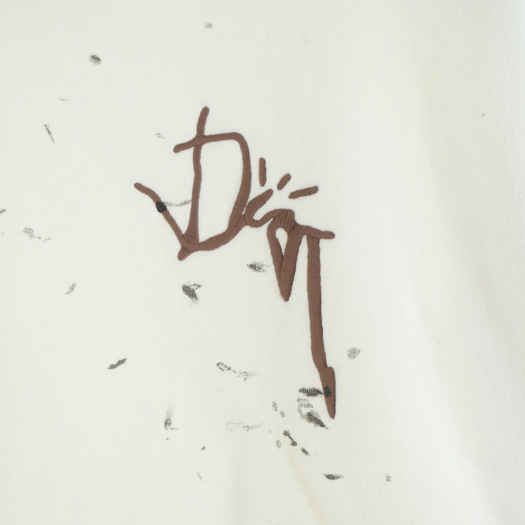 DIOR(ディオール) ×CACTUS JACK TRAVIS SCOTT 283J679A0531 カクタスジャック トラヴィス スコット ペイント加工スウェット トレーナー ホワイト