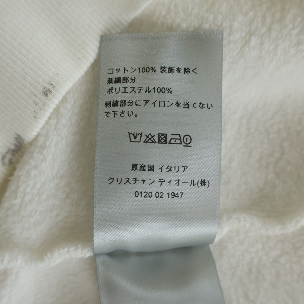 DIOR(ディオール) ×CACTUS JACK TRAVIS SCOTT 283J679A0531 カクタスジャック トラヴィス スコット ペイント加工スウェット トレーナー ホワイト
