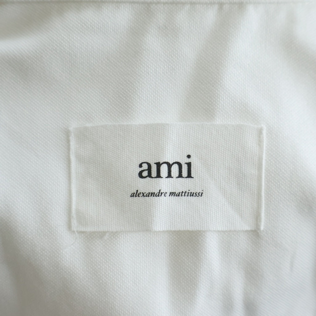 AMI Alexandre Mattiussi(アミアレクサンドルマテュッシ) 21SS BUTTON DOWN SHIRT ハートロゴ 長袖シャツ ホワイト BFHC013.45
