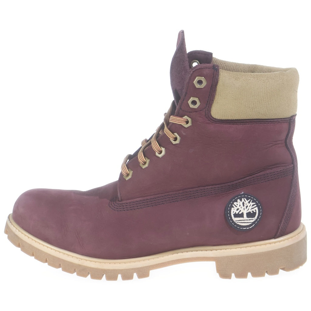 Timberland(ティンバーランド) PREMIUM 6INCH WATERPROOF BOOT BURGUNDY NUBUCK レースアップ マウンテン トレッキング ハイカット ブーツ ブラウン TB0A2P6WEQ3