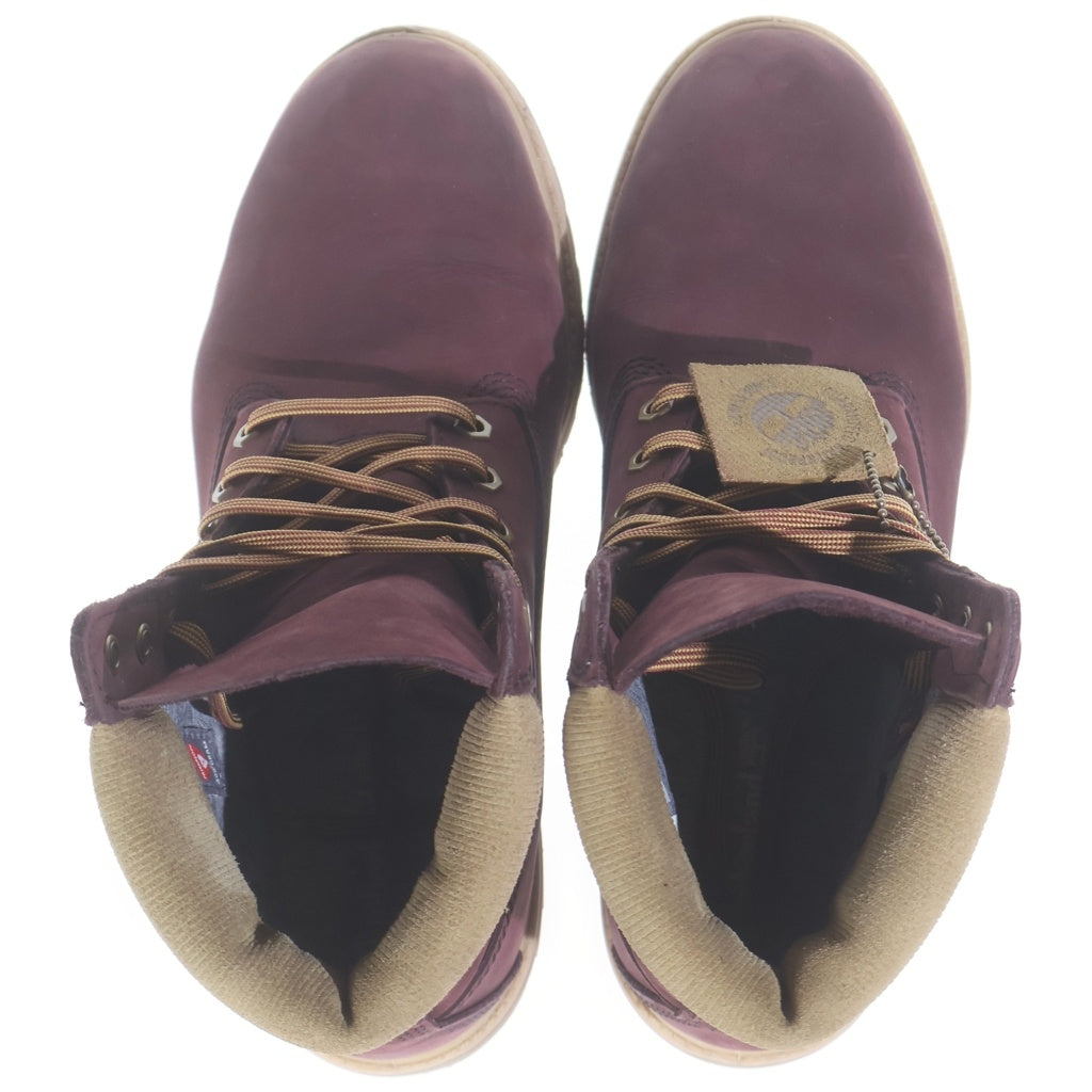 Timberland(ティンバーランド) PREMIUM 6INCH WATERPROOF BOOT BURGUNDY NUBUCK レースアップ マウンテン トレッキング ハイカット ブーツ ブラウン TB0A2P6WEQ3