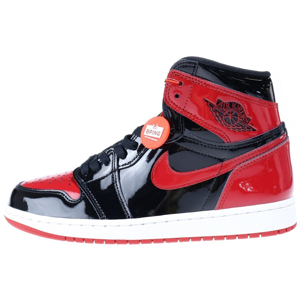 NIKE(ナイキ) AIR JORDAN 1 HIGH OG PATENT BRED エアジョーダン1 ハイカットスニーカー ブラック/レッド US9.5/27.5cm 555088-063