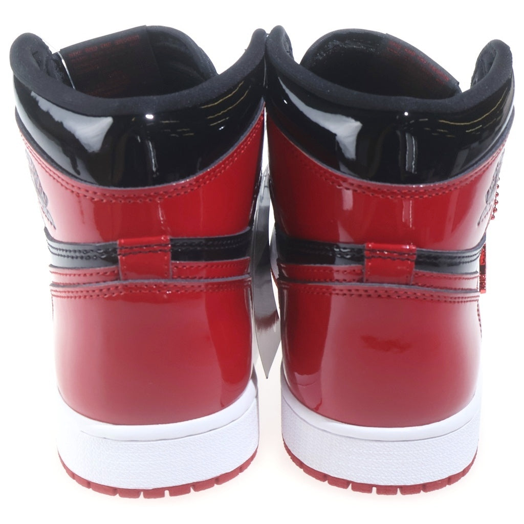NIKE(ナイキ) AIR JORDAN 1 HIGH OG PATENT BRED エアジョーダン1 ハイカットスニーカー ブラック/レッド US9.5/27.5cm 555088-063