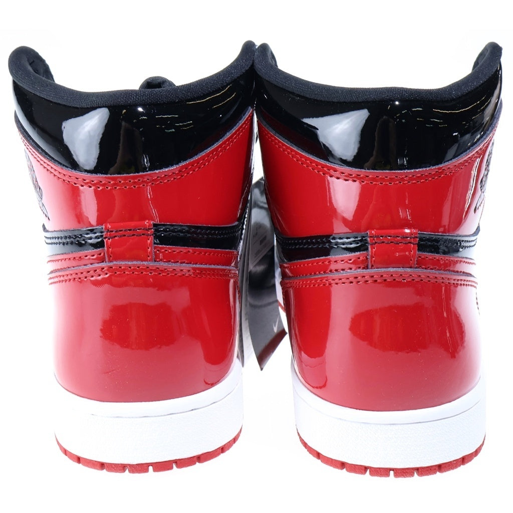 NIKE(ナイキ) AIR JORDAN 1 HIGH OG PATENT BRED エアジョーダン1 ハイカットスニーカー ブラック/レッド US9.5/27.5cm 555088-063