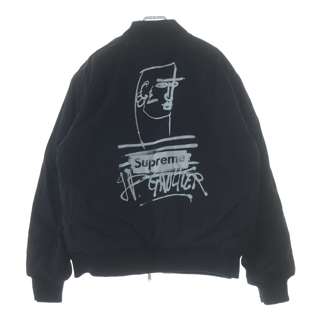 SUPREME(シュプリーム) 19SS ×Jean Paul Gaultier Backpack Bomber MA-1 ジャンポール ゴルチエ バックパック ボンバー ジップアップ フライトジャケット グレー