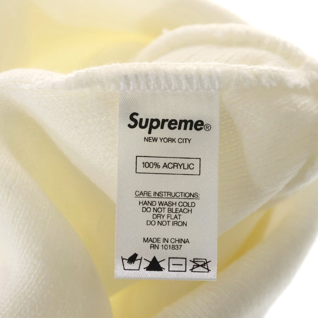 SUPREME(シュプリーム) 19SS Tonal Logo Beanie トナル ロゴビーニー ニットキャップ 帽子 ホワイト