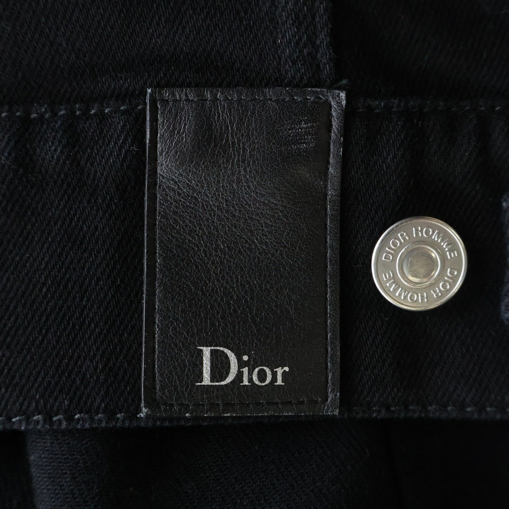 Dior HOMME(ディオールオム) フラップポケット ジップアップ デニム ジャケット Gジャン ブラック 833C416A4209 833C416A4209
