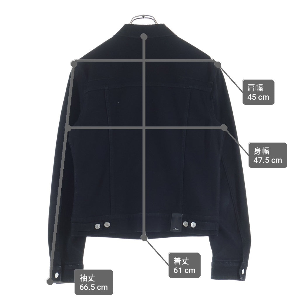 Dior HOMME(ディオールオム) フラップポケット ジップアップ デニム ジャケット Gジャン ブラック 833C416A4209 833C416A4209