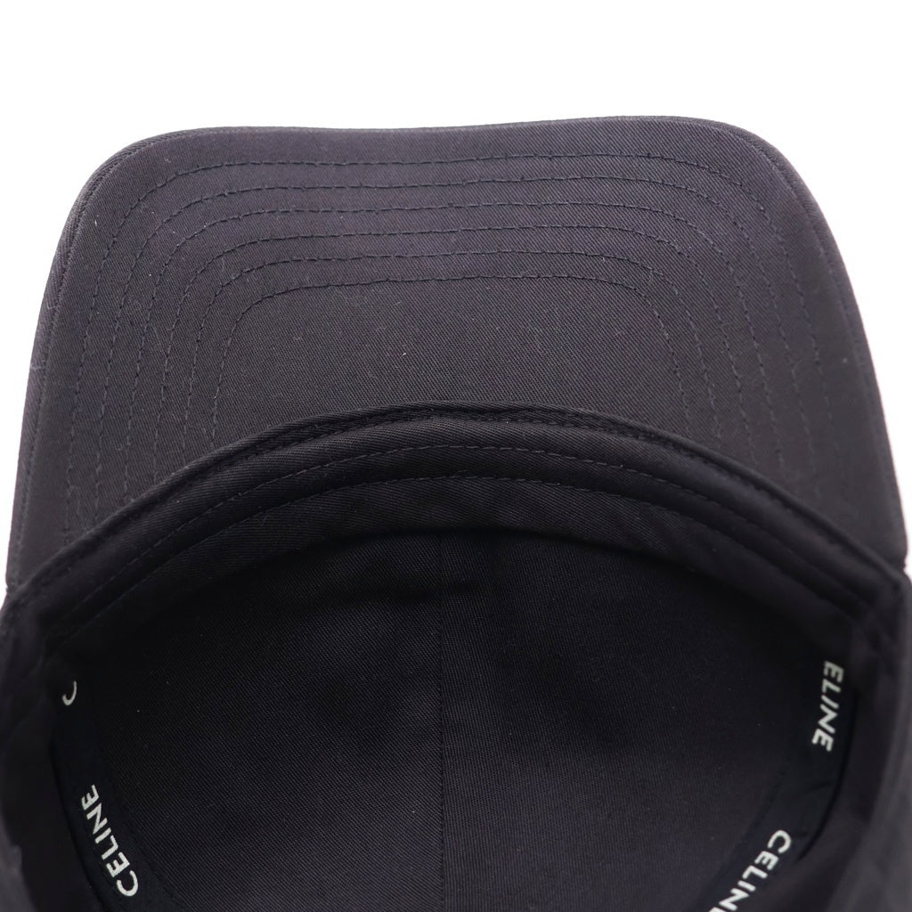 CELINE(セリーヌ) ロゴエンブロイダリー 6パネル ベースボールキャップ 帽子 ブラック2AUS9242N.38NO