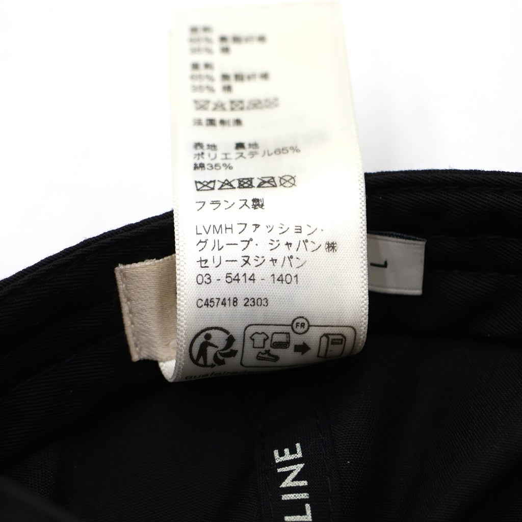 CELINE(セリーヌ) ロゴエンブロイダリー 6パネル ベースボールキャップ 帽子 ブラック2AUS9242N.38NO
