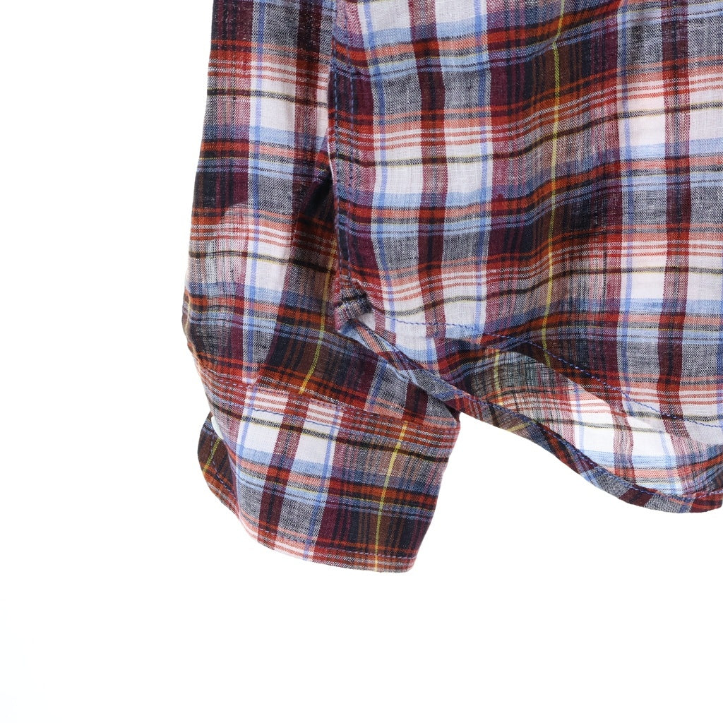 DSQUARED2(ディースクエアード) 26SS Ombre L/S Shirt オンブレ 長袖チェックシャツ レッド S74DM1006