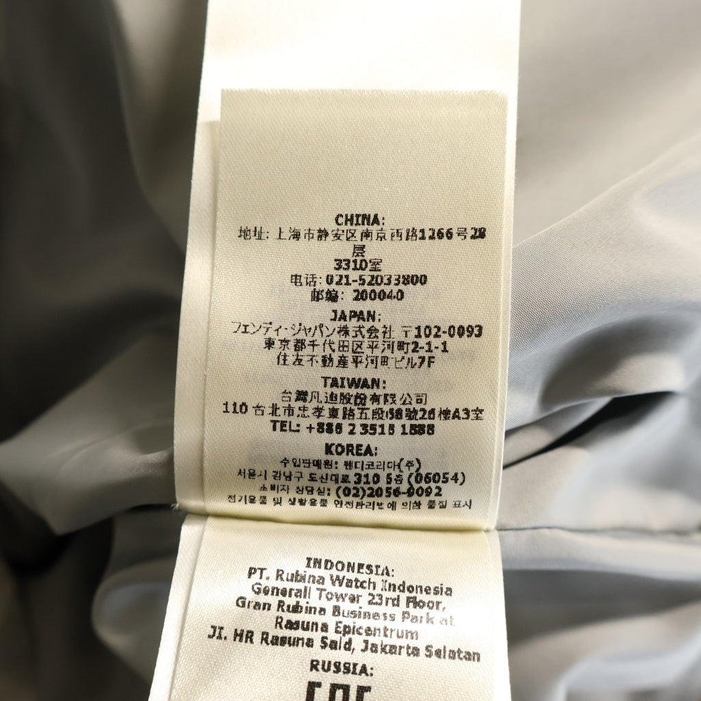 FENDI(フェンディ) ズッカ柄 キルティング ダウンジャケット グレー FAA919