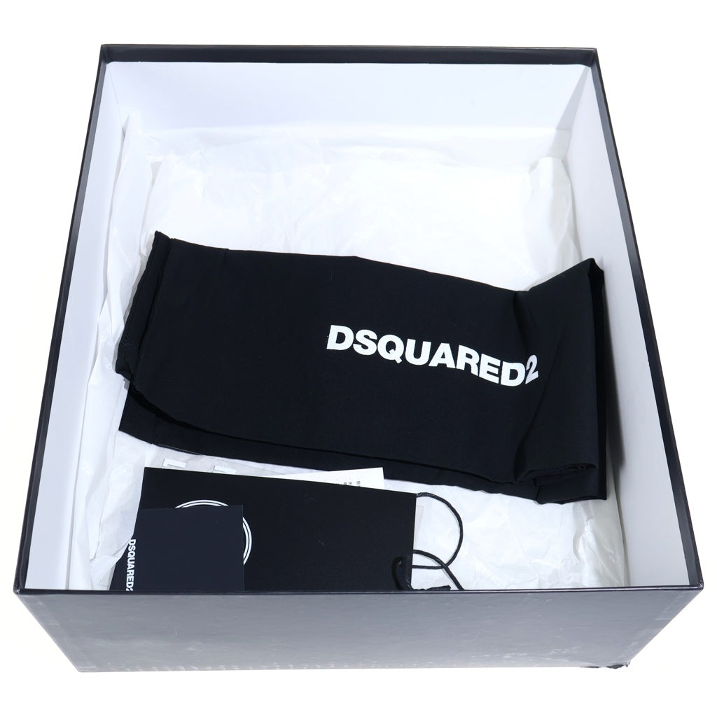DSQUARED2(ディースクエアード) Flat Lace Up Ankle Boots アンクル レザーワークブーツ ブラック