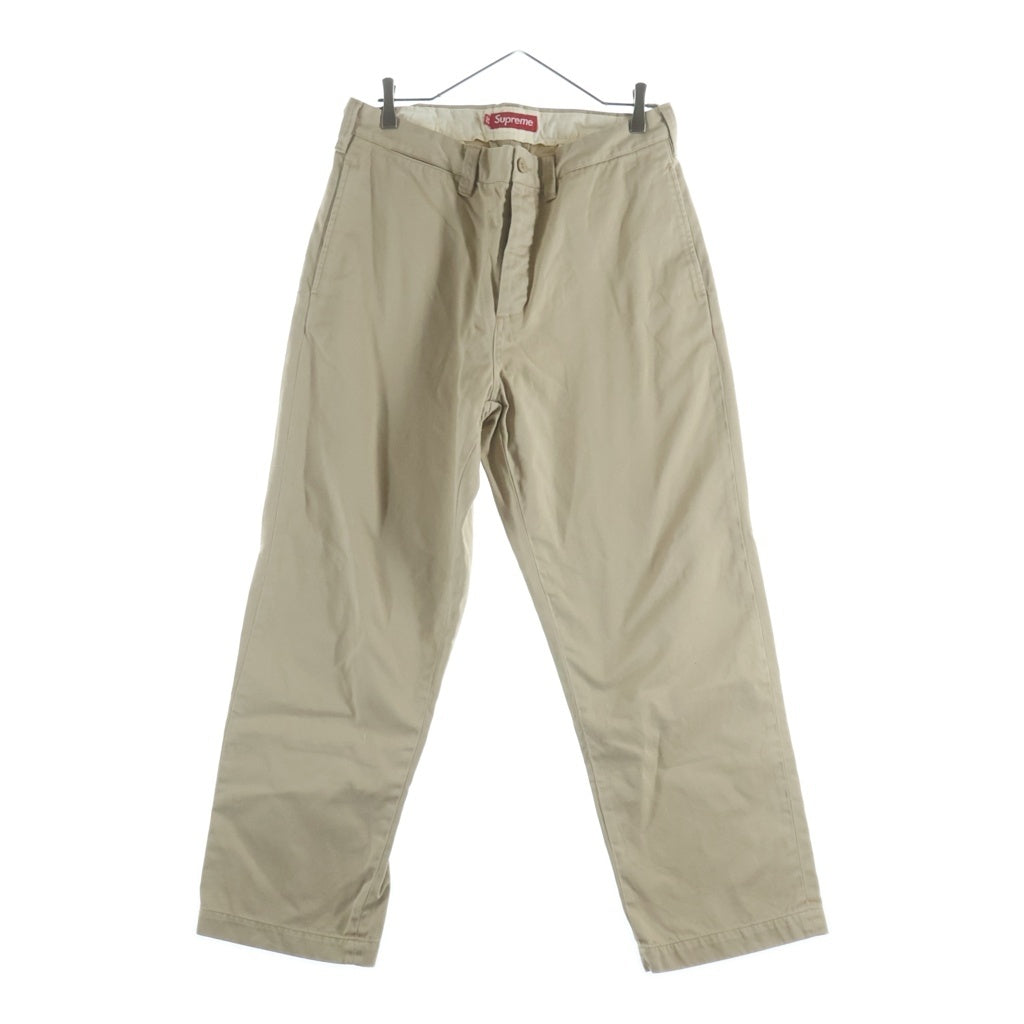 SUPREME(シュプリーム) 24SS Chino Work Pants バックポケット ロゴ刺繍 チノ ワーク パンツ ベージュ