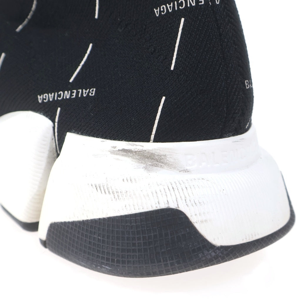 BALENCIAGA(バレンシアガ) SPEED TRAINER MID LOGO PRINT スピードトレーナー ロゴ ハイカットスニーカー ソックススニーカー ブラック