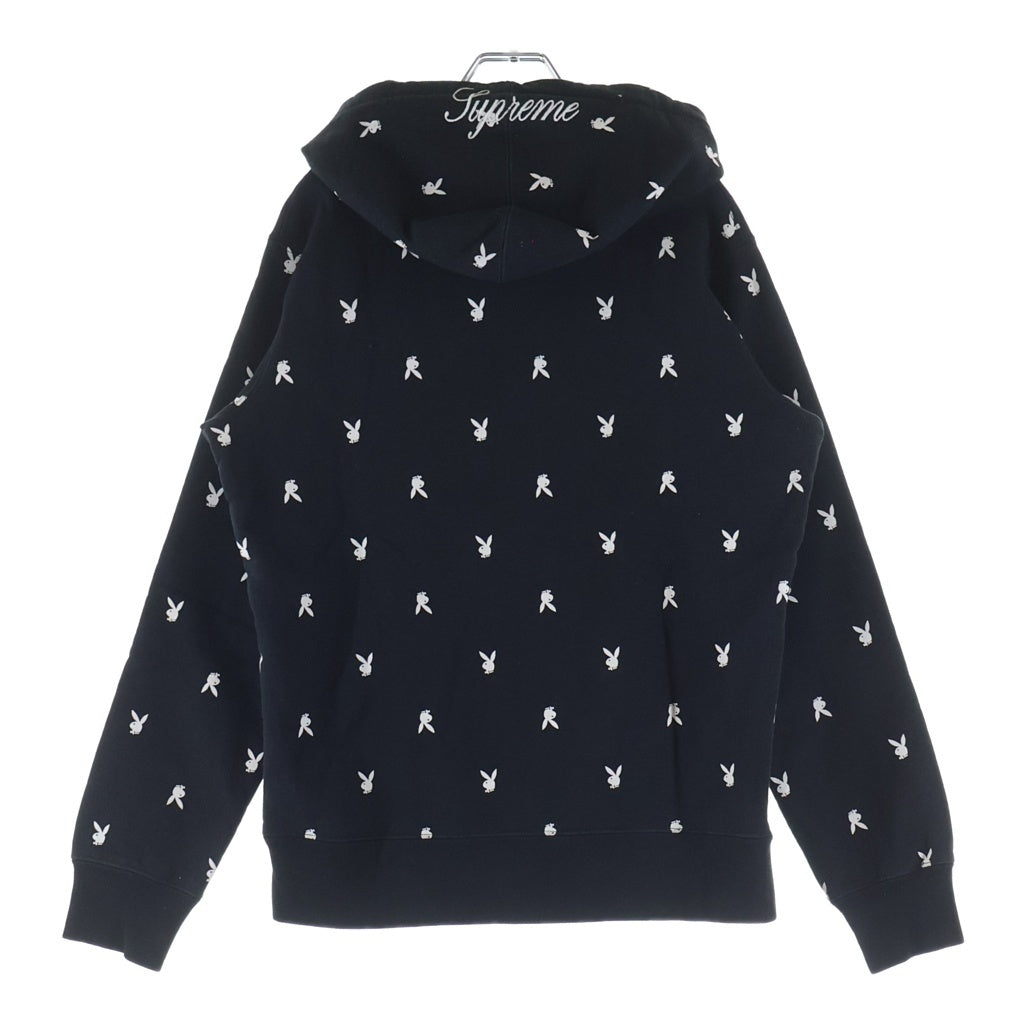 SUPREME(シュプリーム) 15AW ×Playboy Hooded Sweatshirt プレイボーイ フーデッド スウェット プルオーバー パーカー ブラック