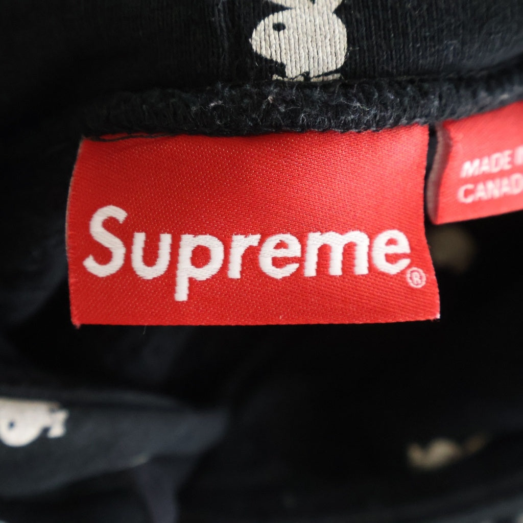 SUPREME(シュプリーム) 15AW ×Playboy Hooded Sweatshirt プレイボーイ フーデッド スウェット プルオーバー パーカー ブラック