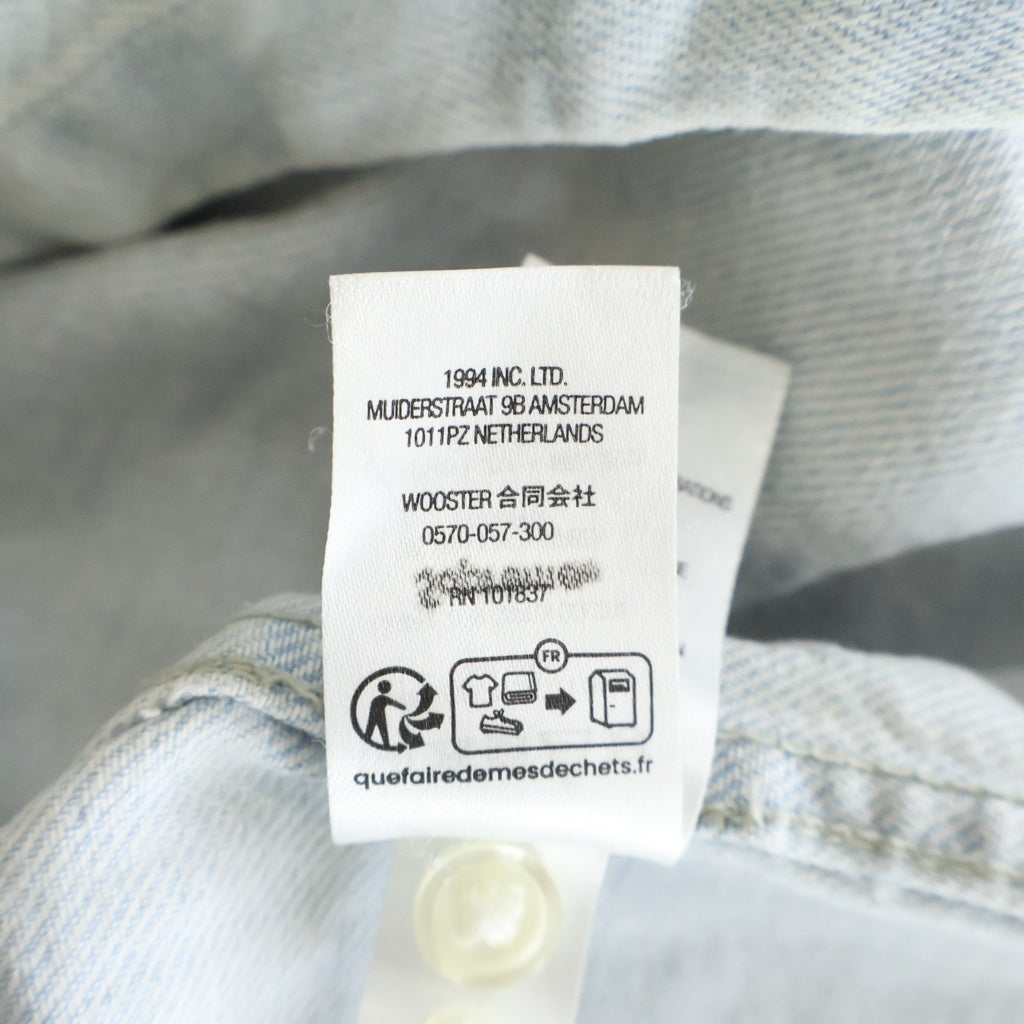 SUPREME(シュプリーム) 24SS Small Box Shirt スモールボックスロゴデザイン ロングスリーブ 長袖 ボタンシャツ ブルー