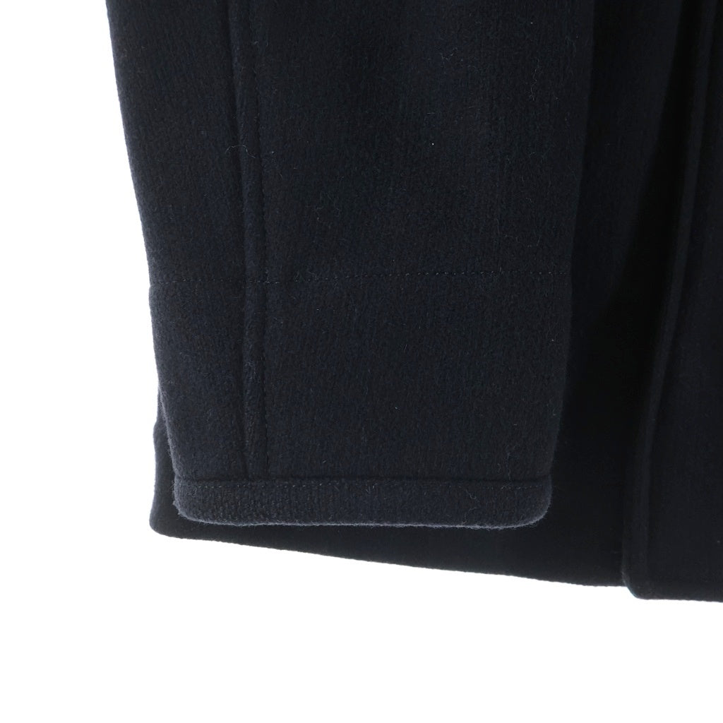 STONE ISLAND(ストーンアイランド) 21AW PANNO SPECIALE ロゴパッチデザイン ジップ付きポケット ウール混 ピーコート ジャケット ブラック 751543609