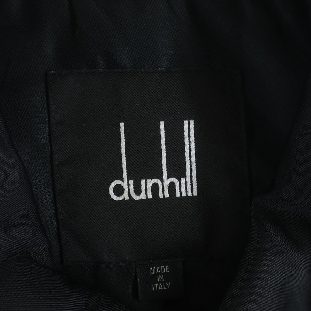 dunhill(ダンヒル) ロゴラバーパッチデザイン ドローコード付き ジップアップ ナイロン ジャケット ブルゾン ブラック