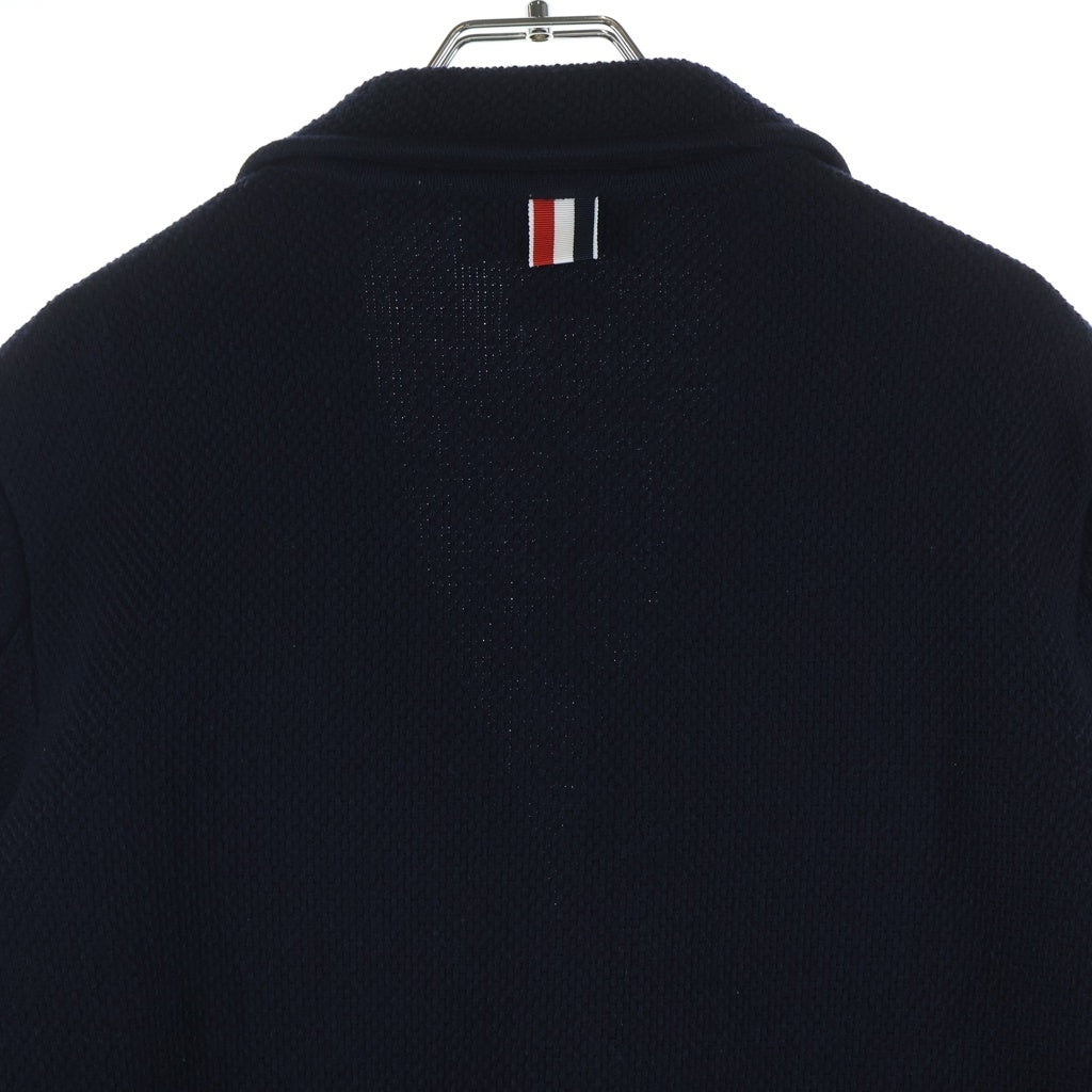 THOM BROWNE(トムブラウン) 4BAR ニット フラップポケット スポーツ コート ジャケット ネイビー MKJ063A-Y1002415
