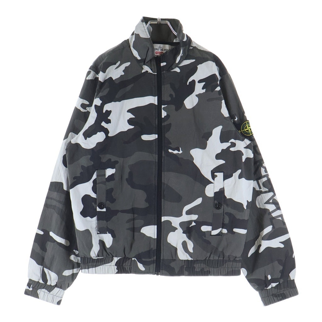 SUPREME(シュプリーム) 16SS ×Stone Island Nylon Metal Track Jacket Snow Camo ストーンアイランド スノーカモフラージュデザイン ナイロン メタル トラックジャケット グレー