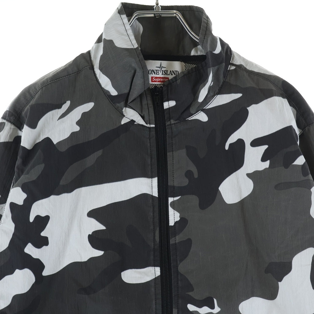 SUPREME(シュプリーム) 16SS ×Stone Island Nylon Metal Track Jacket Snow Camo ストーンアイランド スノーカモフラージュデザイン ナイロン メタル トラックジャケット グレー